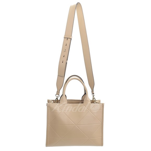 Prada Soft Calf Medium 2way Tote Bag Beige - Picture 8 of 9
